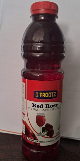 DFROOTZ RED ROSE SYRUB 750 ML