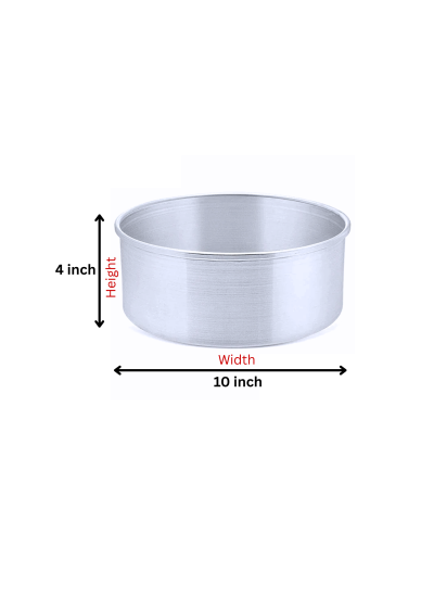 Alumium  Tall Cake Tin Round - 10inch (H - 4 inch)