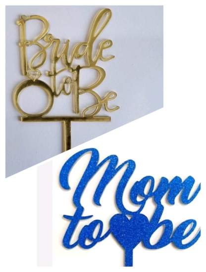 MOM /BRIDE TO CAKE TOPPER 