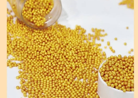 Decorative edible balls gold 100 gms size -00