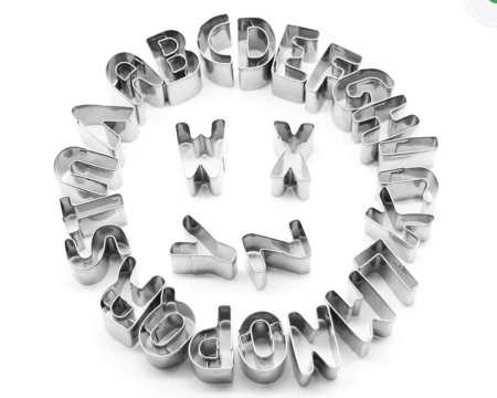 alphapet cookies cutter 