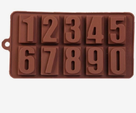 SILICON  CHOCOLATE MOULD  NUMBERS 